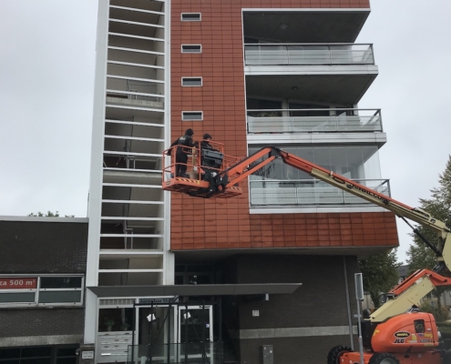 Vast glas VinFlex - gevel & trappenhuis Appartementencomplex Apeldoorn